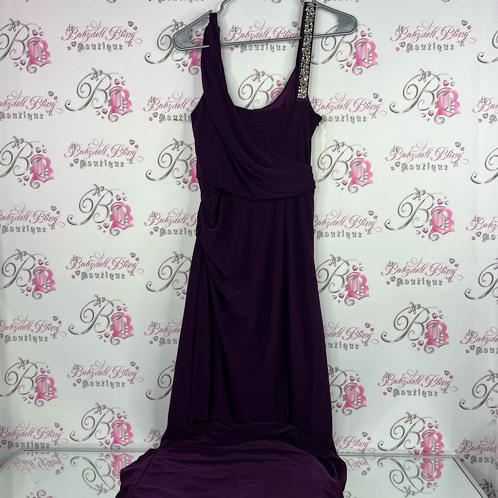 Juno dress collection formal gown Chic Plum Maxi Dress with Embellished Strap